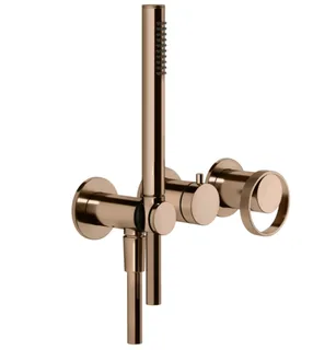 Смеситель для душа, Gessi, Anello, на 2 потребителя, цвет-Copper PVD — иконка