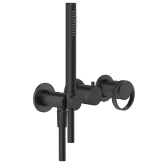 Смеситель для душа, Gessi, Anello, на 2 потребителя, цвет-черный матовый