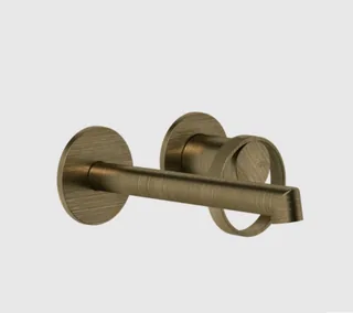 Смеситель для раковины, Gessi, Anello, цвет-Antique Brass