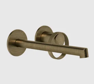 Смеситель для раковины, Gessi, Anello, цвет-Antique Brass