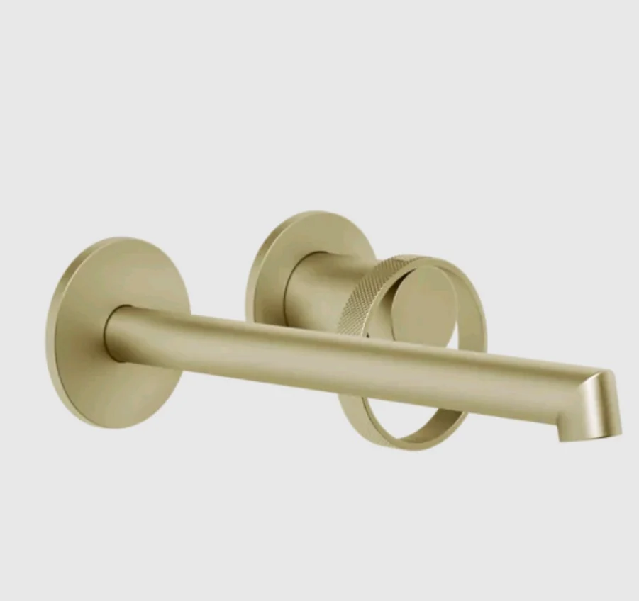 Смеситель для раковины, Gessi, Anello, цвет-Brushed Brass PVD