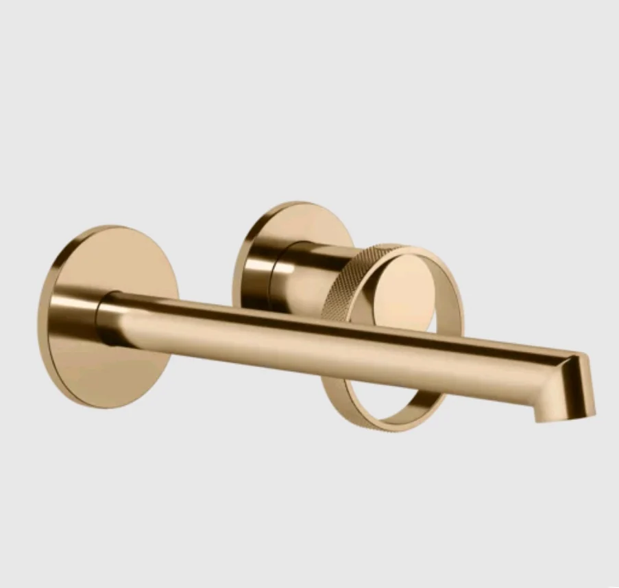 Смеситель для раковины, Gessi, Anello, цвет-Warm Bronze PVD