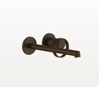 Смеситель для раковины, Gessi, Anello, настенный встраиваемый, цвет-Dark Bronze