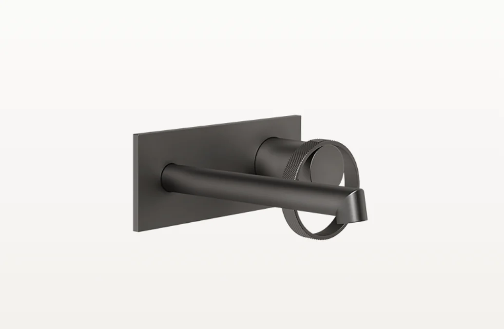 Смеситель для раковины, Gessi, Anello, цвет-Black Metal Brushed PVD