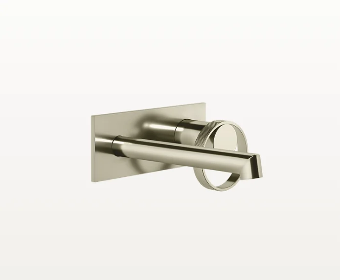 Смеситель для раковины, Gessi, Anello, настенный встраиваемый, цвет-никель PVD