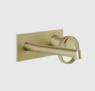 Смеситель для раковины, Gessi, Anello, цвет-Brushed Brass PVD