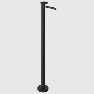 Смеситель для ванны, Gessi, Anello, напольный, цвет-черный матовый