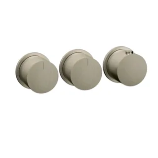 Смеситель для душа, Gessi, Anello, на 2 потребителя, цвет-Finox Brushed Nickel