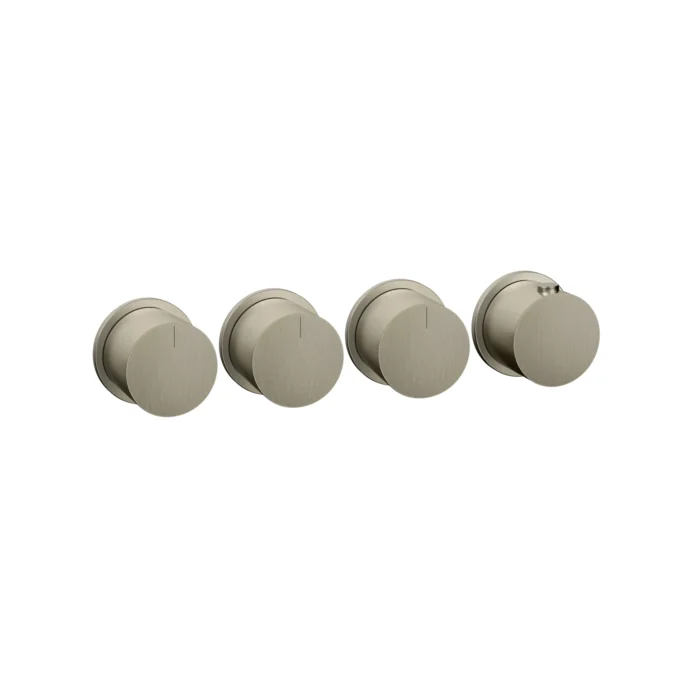 Смеситель для душа, Gessi, Anello, на 3 потребителя, цвет-Finox Brushed Nickel