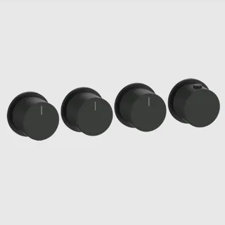 Смеситель для душа, Gessi, Anello, на 3 потребителя, цвет-черный матовый