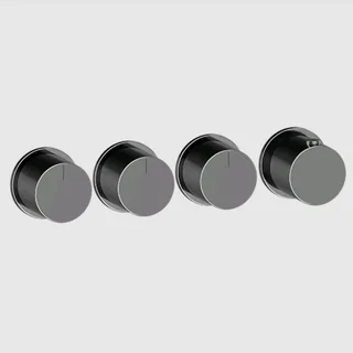 Смеситель для душа, Gessi, Anello, на 3 потребителя, цвет-Black Metal PVD — иконка