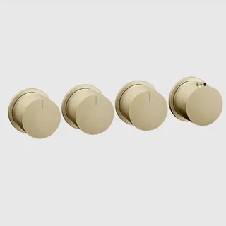 Смеситель для душа, Gessi, Anello, на 3 потребителя, цвет-Brushed Brass PVD — иконка