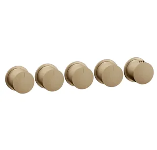 Смеситель для душа, Gessi, Anello, на 4 потребителя, цвет-Warm Bronze Brushed PVD