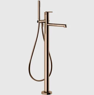 Смеситель для ванны и душа, Gessi, Ingranaggio, напольный, цвет-Copper PVD