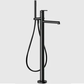 Смеситель для ванны и душа, Gessi, Ingranaggio, напольный, цвет-Black Metal PVD