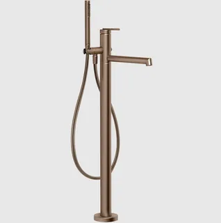 Смеситель для ванны и душа, Gessi, Ingranaggio, напольный, цвет-Copper Brushed PVD