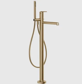 Смеситель для ванны и душа, Gessi, Ingranaggio, напольный, цвет-Warm Bronze Brushed PVD