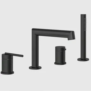 Смеситель для ванны и душа, Gessi, Ingranaggio, цвет-черный матовый — иконка