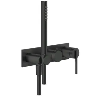 Смеситель для душа, Gessi, Ingranaggio, на 2 потребителя, цвет-черный матовый
