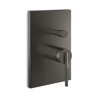 Смеситель для душа, Gessi, Ingranaggio, на 2 потребителя, цвет-Black Metal Brushed PVD
