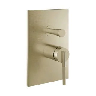 Смеситель для душа, Gessi, Ingranaggio, на 2 потребителя, цвет-Brushed Brass PVD