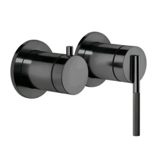 Смеситель для душа, Gessi, Ingranaggio, на 2 потребителя, цвет-Black Metal PVD