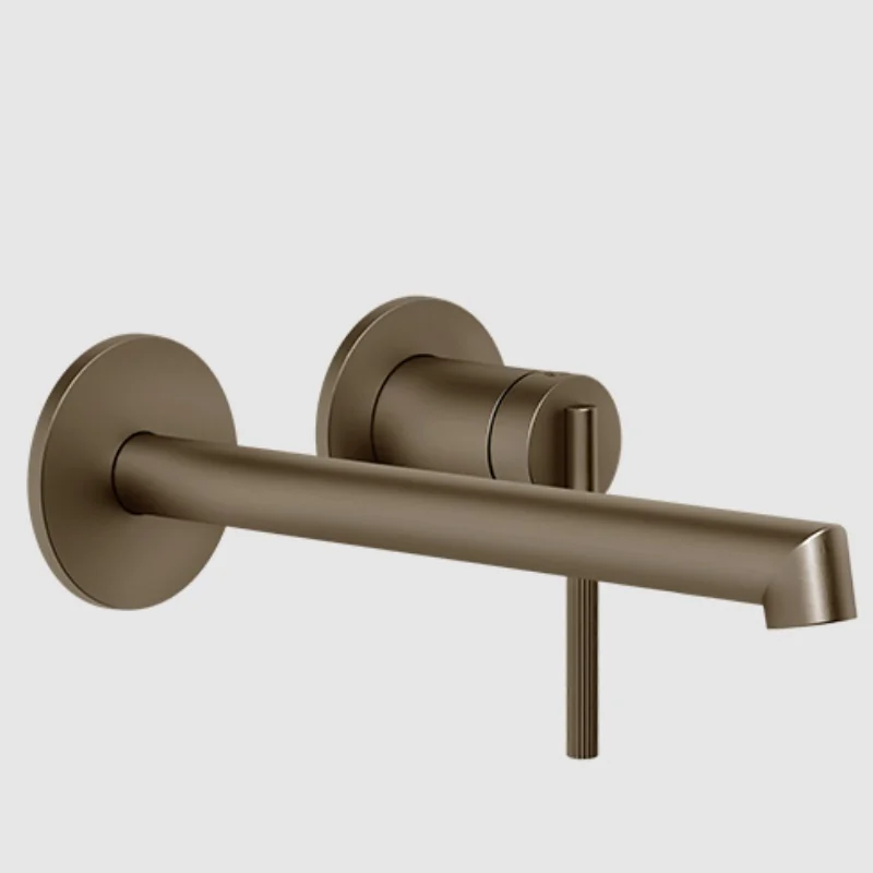 Смеситель для раковины, Gessi, Ingranaggio, настенный встраиваемый, цвет-Coffee Bronze Brushed PVD