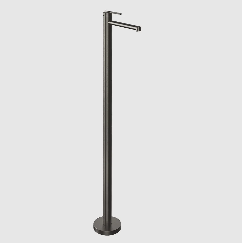 Смеситель для раковины, Gessi, Ingranaggio, напольный, цвет-Black Metal Brushed PVD