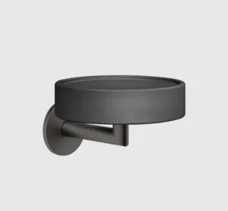 Мыльница, Gessi, шгв 115*127*80, цвет-чёрный/Black Metal Brushed PVD (старый арт. 63602/707)