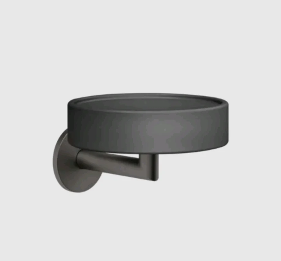Мыльница, Gessi, шгв 115*127*80, цвет-чёрный/Black Metal Brushed PVD (старый арт. 63602/707)