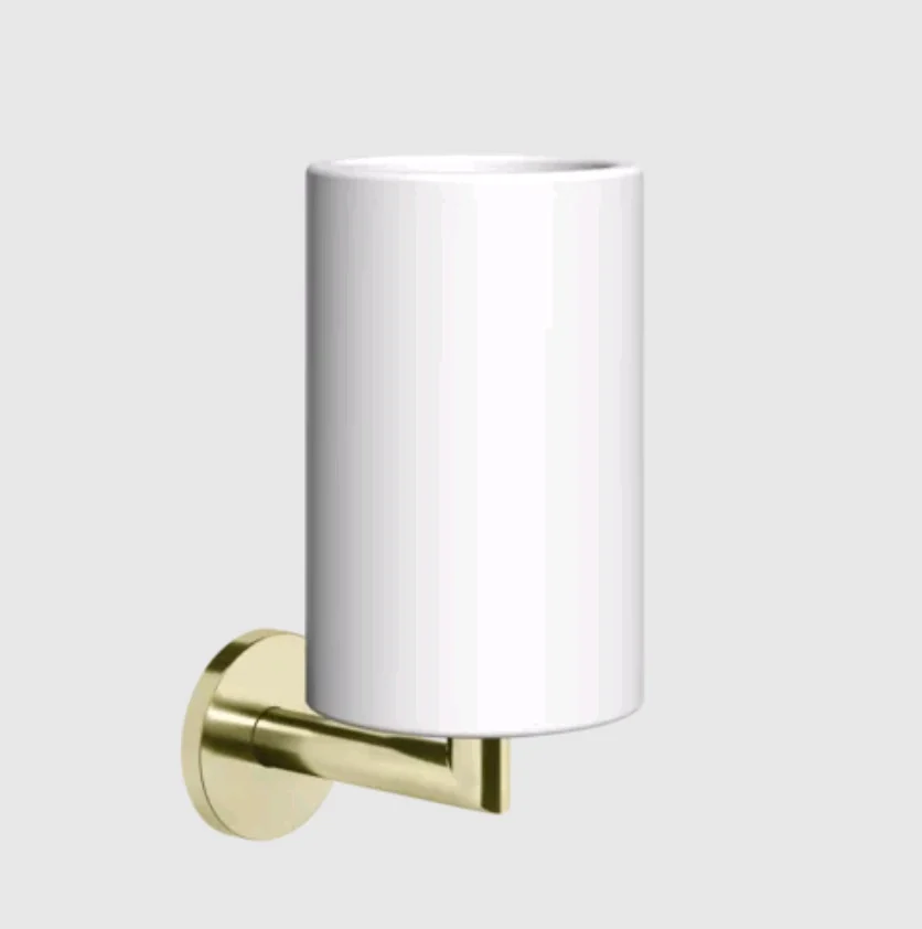 Стакан, Gessi, шгв 75*107*172, цвет-белый/Brass PVD