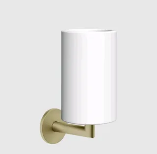 Стакан, Gessi, шгв 75*107*172, цвет-белый/Brushed Brass PVD