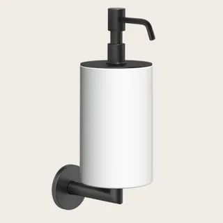 Дозатор для жидкого мыла, Gessi, шгв 75*128*243, цвет дозатора-черный матовый/белый