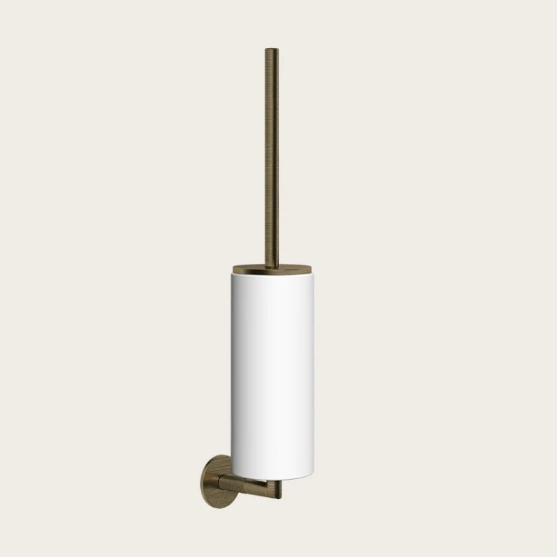Ёршик, Gessi, Anello, шгв 76*107*470, цвет колбы-белый, цвет-Antique Brass