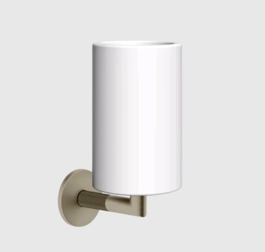 Стакан, Gessi, Ingranaggio, шгв 75*107*171, цвет-белый/Finox Brushed Nickel