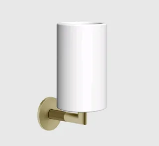 Стакан, Gessi, Ingranaggio, шгв 75*107*171, цвет-белый/Brushed Brass PVD