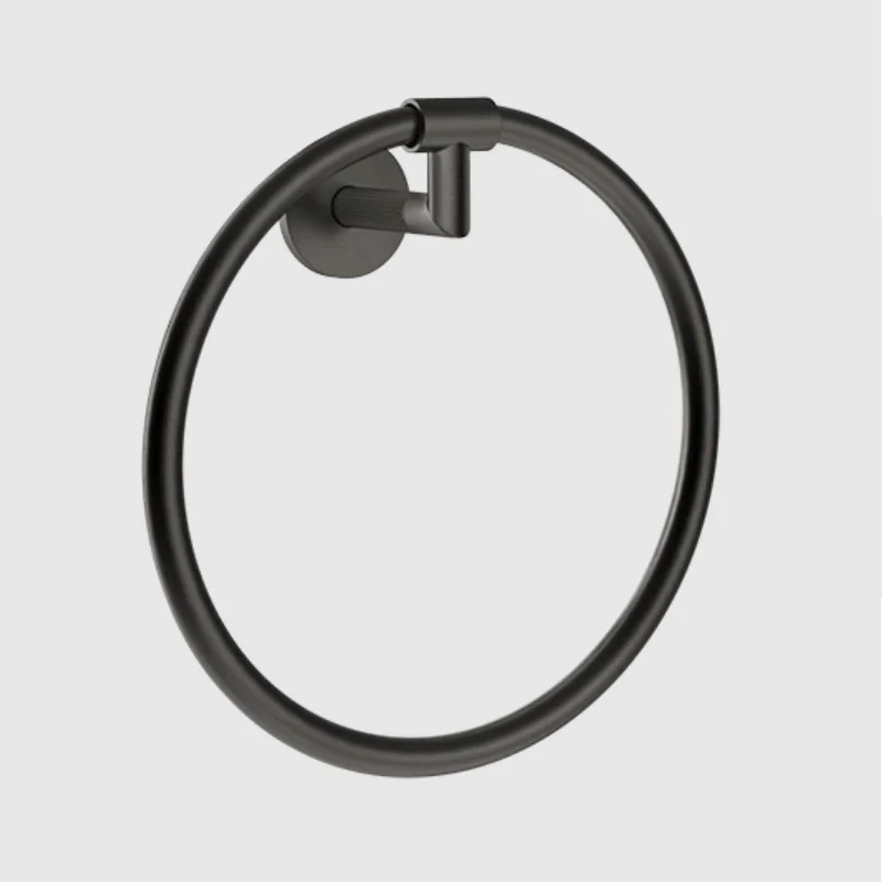 Полотенцедержатель, Gessi, Ingranaggio, шгв 222*78*224, цвет-Black Metal Brushed PVD