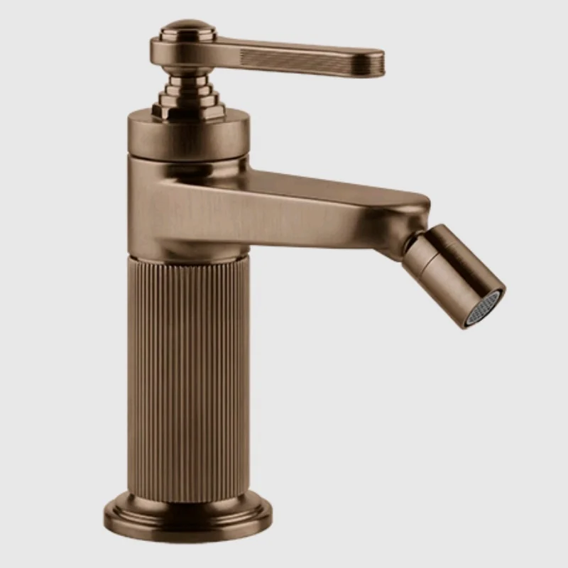 Смеситель для биде, Gessi, VENTI20, цвет-Copper Brushed PVD