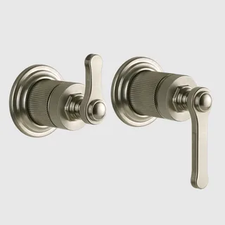 Смеситель для душа, Gessi, VENTI20, на 2 потребителя, цвет-Finox Brushed Nickel