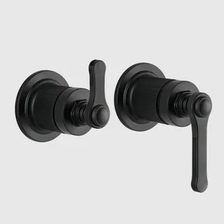 Смеситель для душа, Gessi, VENTI20, на 2 потребителя, цвет-черный матовый