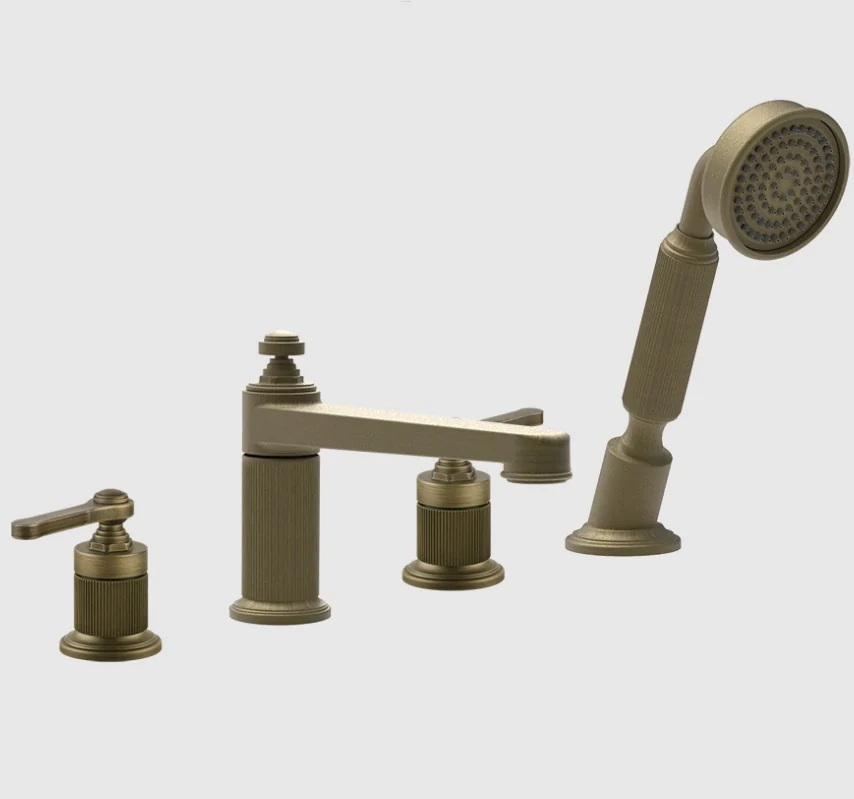 Смеситель для ванны и душа, Gessi, VENTI20, цвет-Antique Brass