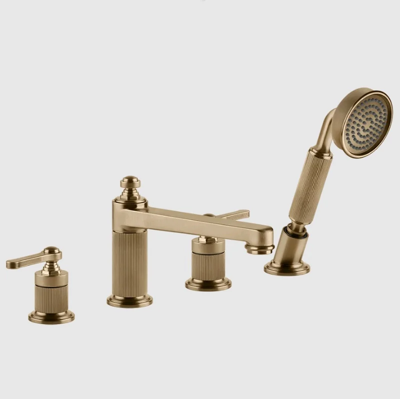 Смеситель для ванны и душа, Gessi, VENTI20, цвет-Warm Bronze Brushed PVD (старый арт. 65045/726)