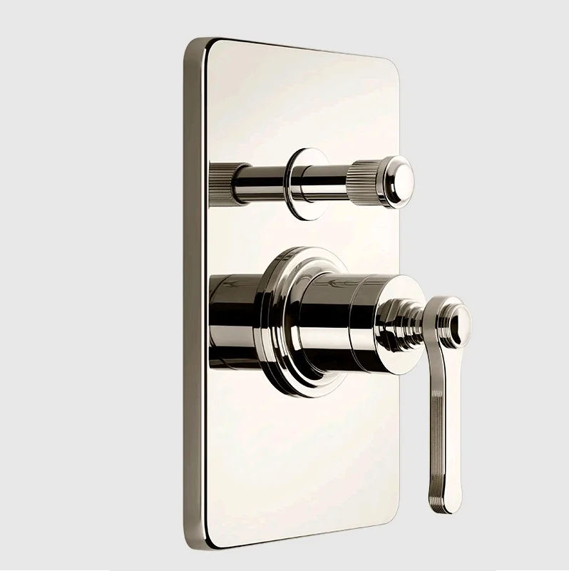 Смеситель для душа, Gessi, VENTI20, на 2 потребителя, цвет-Nickel PVD
