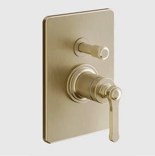 Смеситель для душа, Gessi, VENTI20, на 2 потребителя, цвет-Warm Bronze Brushed PVD