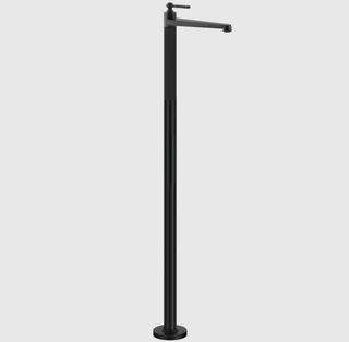 Смеситель для раковины, Gessi, VENTI20, напольный, цвет-черный матовый