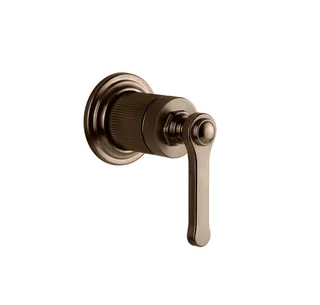 Смеситель для душа, Gessi, VENTI20, на 1 потребитель, настенный встраиваемый, цвет-Coffee Bronze Brushed PVD
