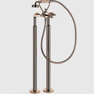Смеситель для ванны и душа, Gessi, VENTI20, напольный, цвет-Copper PVD