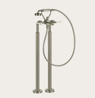 Смеситель для ванны и душа, Gessi, VENTI20, напольный, цвет-Finox Brushed Nickel
