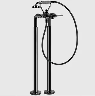 Смеситель для ванны и душа, Gessi, VENTI20, напольный, цвет-Black Metal PVD — иконка