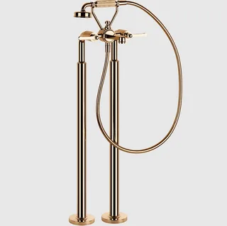 Смеситель для ванны и душа, Gessi, VENTI20, напольный, цвет-Warm Bronze PVD